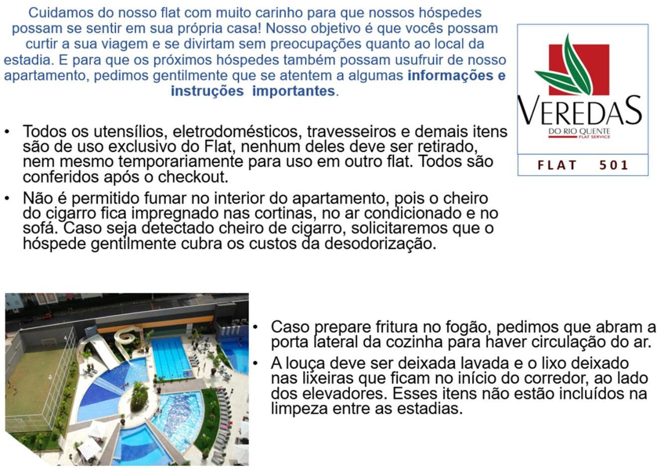 Flat 501 - Condominio Veredas Do Rio Quente - Diferenciado Com Ar Na Sala E No Quarto מראה חיצוני תמונה
